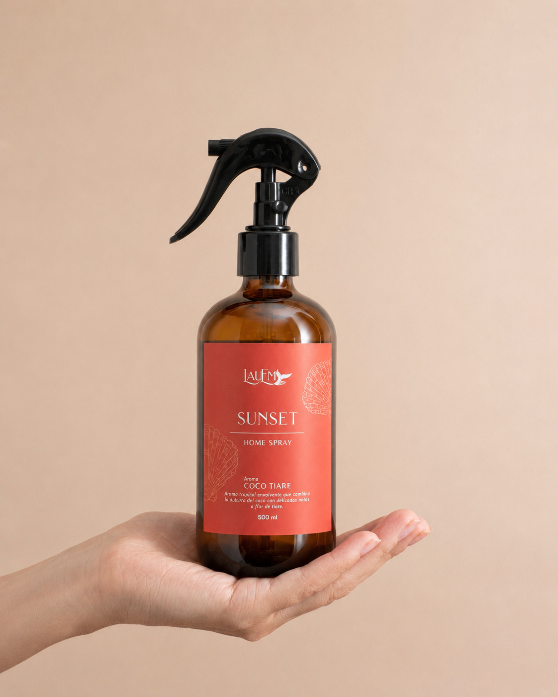 Home Spray Sunset Coco Tiaré 500 ml, Aromatizante de Ambientes LauEm