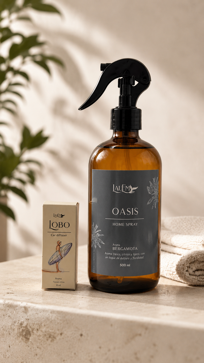 Pack Home Spray Oasis + Car Diffuser