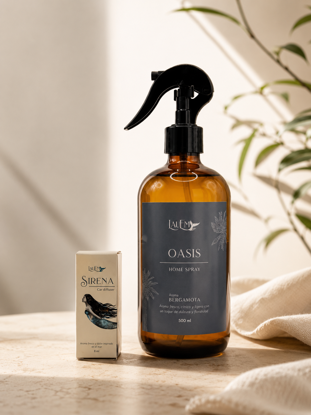 Pack Home Spray Oasis + Car Diffuser