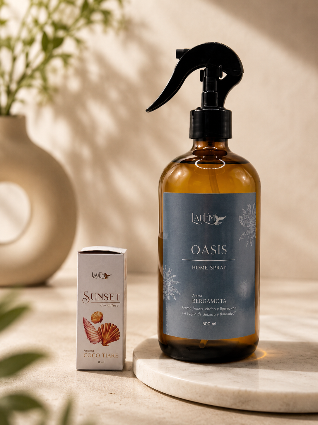 Pack Home Spray Oasis + Car Diffuser
