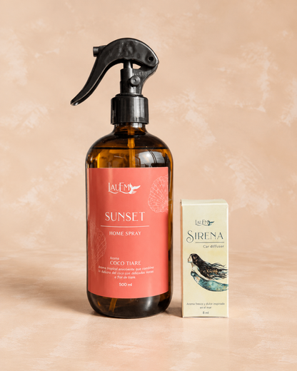 Pack Home Spray Sunset + Car Diffuser