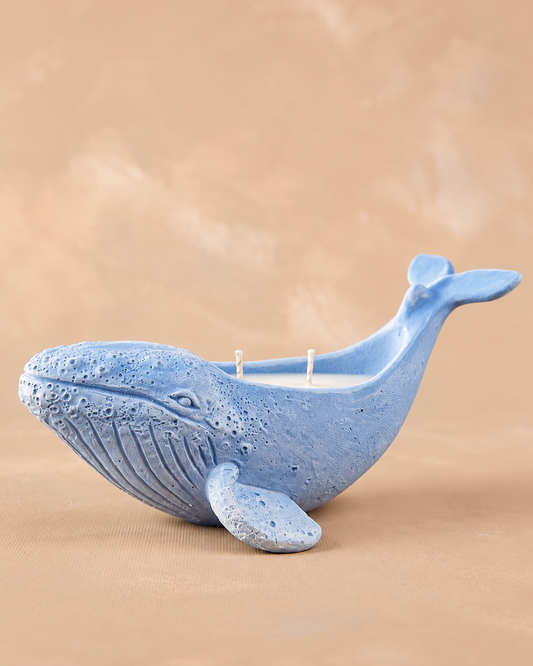 Vela de Soya Ballena Azul + Difusor auto de REGALO