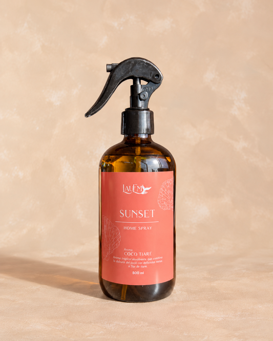 Home Spray Sunset Coco Tiaré 500 ml, Aromatizante de Ambientes LauEm