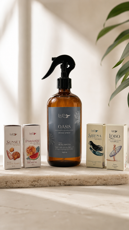 Pack Home Spray Oasis + Car Diffuser