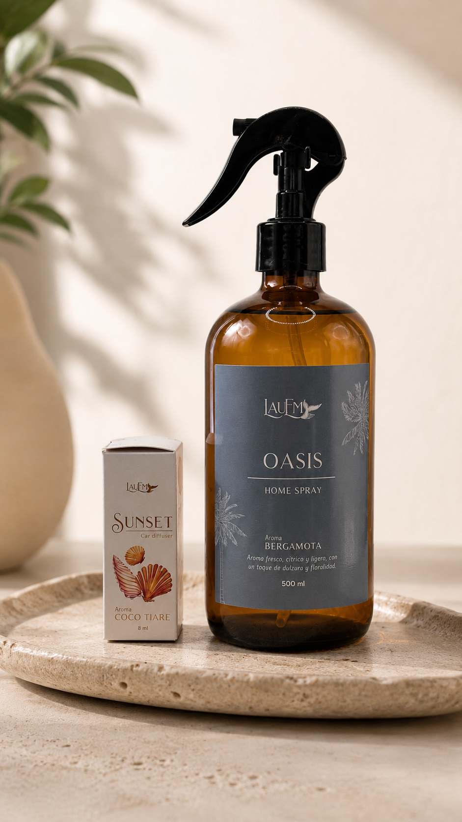 Pack Home Spray Oasis + Car Diffuser