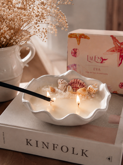 Vela de soya Eva + Difusor de auto de REGALO